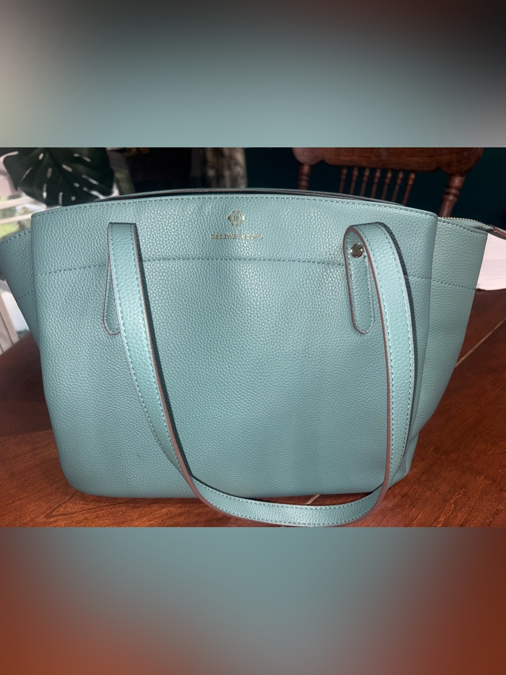 Nanette Lepore Seafoam Pebbled Leather Tote
